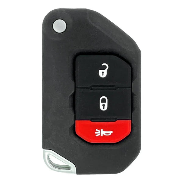 FCC: OHT1130261 | Keyless / Proximity Smart Flip Key (3-button 433mhz 4A chip) for 2018-2021 Jeep | PN: 68416782AA