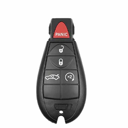 68058348AH 5-button Chrysler Fobik remote start key on clean white background