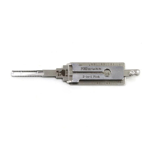 Genuine LISHI | 2-in-1 Pick & Decoder | FORD 2017 for Ford & Lincoln | 10-Cut Ign/Dr/Bt