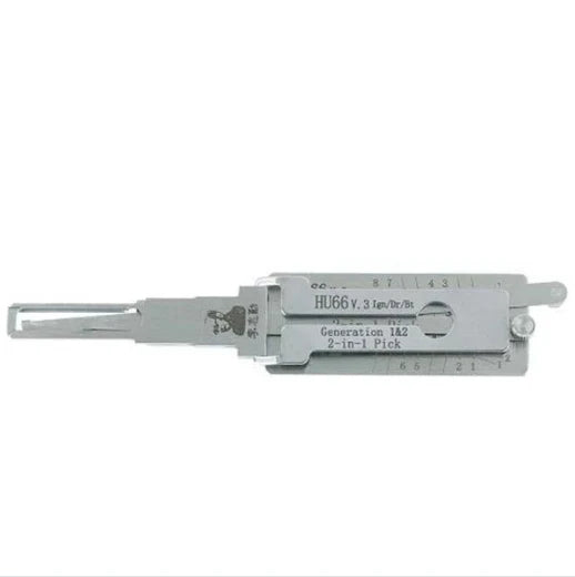 Genuine LISHI | 2-in-1 Pick & Decoder | HU66 v.3 Ign/Dr/Bt for Audi, Volkswagen & Porsche | 8-Cut