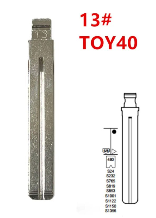 KEYDIY - TOY40 - Flip Key Blade - #13