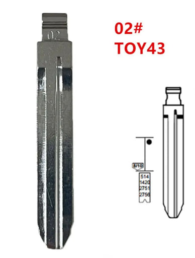 KEYDIY - TOY43 - Flip Key Blade - #02