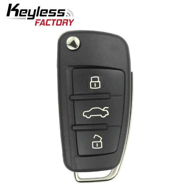 FCC: IYZ-3314 | Flip Remote Key for Audi 2006-2015 | PN: 4F0837220
